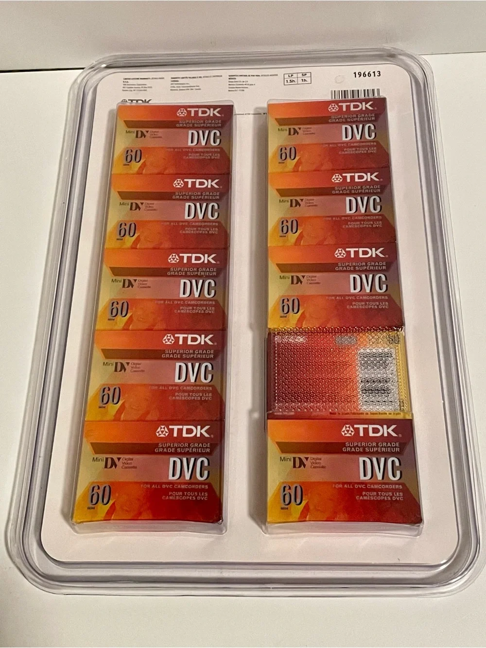 Mini digital video cassette tapes